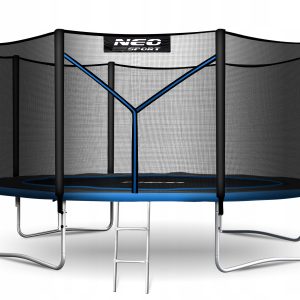 TRAMPOLINA OGRODOWA DLA DZIECI z SIATKĄ ZEWNĘTRZNĄ 374cm 12ft Neo-Sport